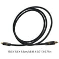 thumbnail image 2 of Raindrops Optical Cable for Game Console Optical Audio Cable Black Zinc Alloy for Amplifiers 1Set, 2 of 8