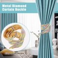 thumbnail image 3 of Alloy Window Curtain Tiebacks - 2-Pack Metal Feather Curtain Holders for Home Decoration, 3 of 3