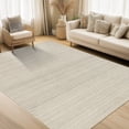 thumbnail image 5 of Garvee 5'x7' Modern Stripe Area Rug, Washable Neutral Printed Carpet with Non Slip Rubber Backing, Stain Resistant Accent Floor Carpet for Living Room, Bedroom, Home Office, Beige, 5 of 9