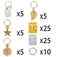 thumbnail image 4 of 80PCS Aluminum Hair Rings with Pearl for Dreadlocks Braiding and Styling Hair Care Accessories, 4 of 7