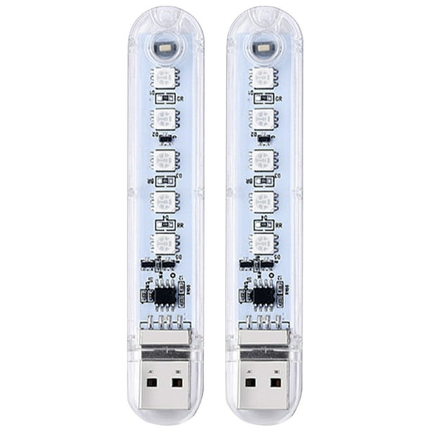 luces LED para interior de coche, con enchufe USB, para la noche.