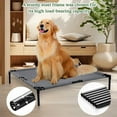thumbnail image 6 of Reyox Cooling Elevated Dog Bed for Large Dogs, Breathable Mesh, Washable Chew Proof, Black, 36 x 32 x 6.5 in, 6 of 10