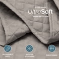 thumbnail image 3 of Bare Home Quilt Set - 3 Piece - Diamond Stitched Bedspread Coverlet - Full/Queen, Light Gray, 3 of 9