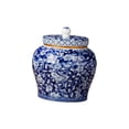 thumbnail image 2 of Ceramic Tea Storage Jar Ginger Jar Decorative Handicraft Multi Purpose Wear Resistant for Tea, Coffee, Sugar, Spice, Nuts with Lid A, 2 of 8
