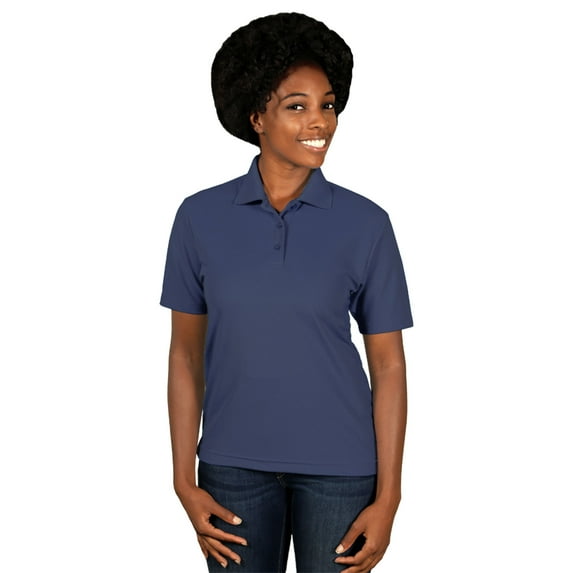 BlueGeneration Ladies Value Moisture Wicking S/S Polo - Navy 2 Extra Large Solid