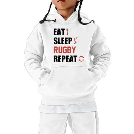 

Fshinging Sweatshirts for Toddlers American Football Fans Sports Gift Teen Vintage Rugby Player Sports Retro Kids Rugby Pullover Hoodie Tops
