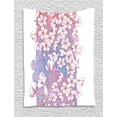 thumbnail image 1 of Magnolia Tapestry, Japanese Spring Blossom with Magnolia Flowers on Watercolor Backdrop, Wall Hanging for Bedroom Living Room Dorm Decor, 60W X 80L Inches, Lavender Pink and Green, by Ambesonne, 1 of 2