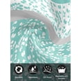 thumbnail image 7 of Turquoise Floral Cloth Napkins Set of 8 Reusable Dinner Napkins, Botanical Blossom Motif Boho Grey Stripes Cocktail Napkin Washable Table Napkins for Wedding/Holiday Party/Baby Shower 20"x20", 7 of 7