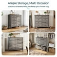thumbnail image 4 of LINSY HOME Dresser for Bedroom, Long Dresser with 8 Drawers and Antique Handles, Chest of Drawers for Living Room, Entryway and Hallway, Gray, 4 of 8