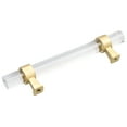thumbnail image 2 of GlideRite 3.75 in. Center Acrylic Cabinet Bar Pulls, Satin Gold, Pack of 10, 2 of 3