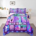 thumbnail image 2 of Erosebridal Ballet Dancing Bedding King Comforter Set, Gymnastics Down Comforter, Patchwork Room Decor, Reversible 3-Piece, 2 of 8