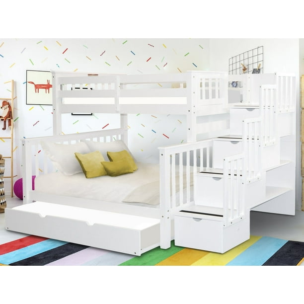 Bedz King Stairway Bunk Beds Twin Over, Full Over King Bunk Bed Plans