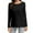 Black, variant on Women Long Sleeve Shirts Tops Fall Tunic Causal Fashion Round Neck Basic Tee