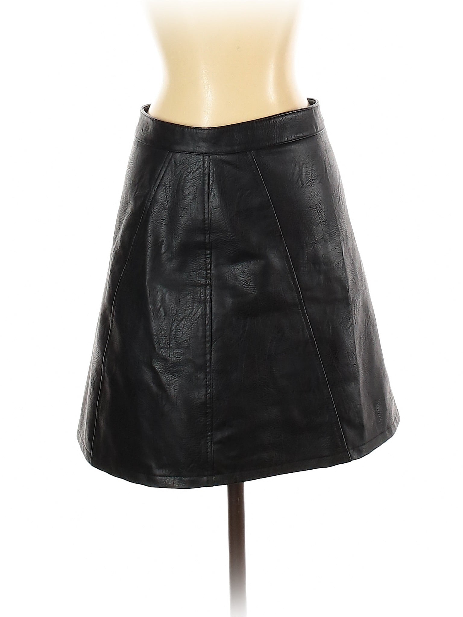 zara basic leather skirt