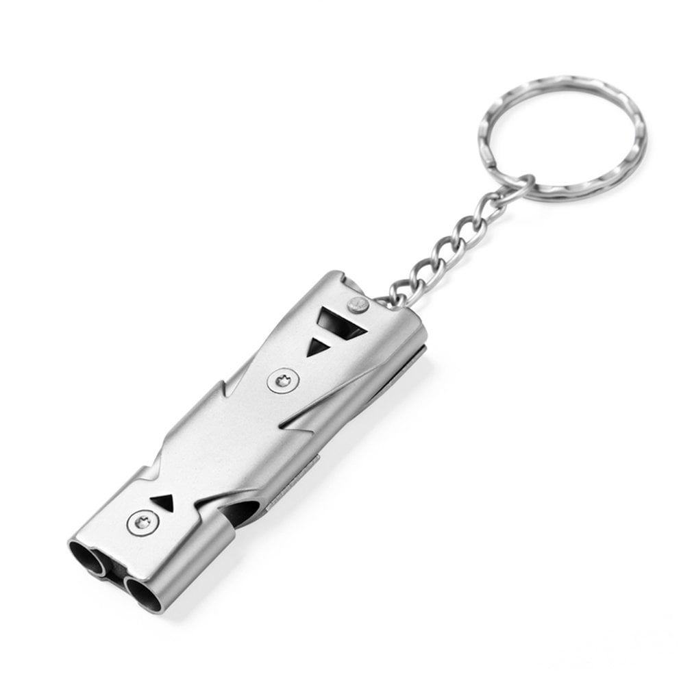 Stainless Whistle Double Tube Lifesaving Emergency SOS Outdoor Survival Whistle Stainless Whistle Double Tube Lifesaving Emergency SOS Outdoor Survival Whistle