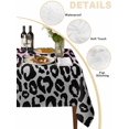 thumbnail image 5 of Pink Gray Ombre Leopard Rectangle Tablecloth, Modern Abstract Art Aesthetics Waterproof & StainResistant Tablecloth, Washable Oil-proof Table Cover for Dining/Party/Wedding/Camping/Buffet 60x102 In, 5 of 9