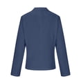 thumbnail image 4 of Xdegoge Blazer Tops for Women Lapel Collar Long Sleeve Work office Dressy Slim Fit Solid Pattern Single Button Lightweight Breathable Spring Summer Tops, 4 of 6