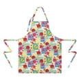 thumbnail image 2 of Pioneer Flower Floral Print Pattern Apron for Women and Men, Cotton Linen Waterproof with Pockets, Adjustable, 33x27 Inch for Kitchen, Gardening, BBQ, Salon, 2 of 6