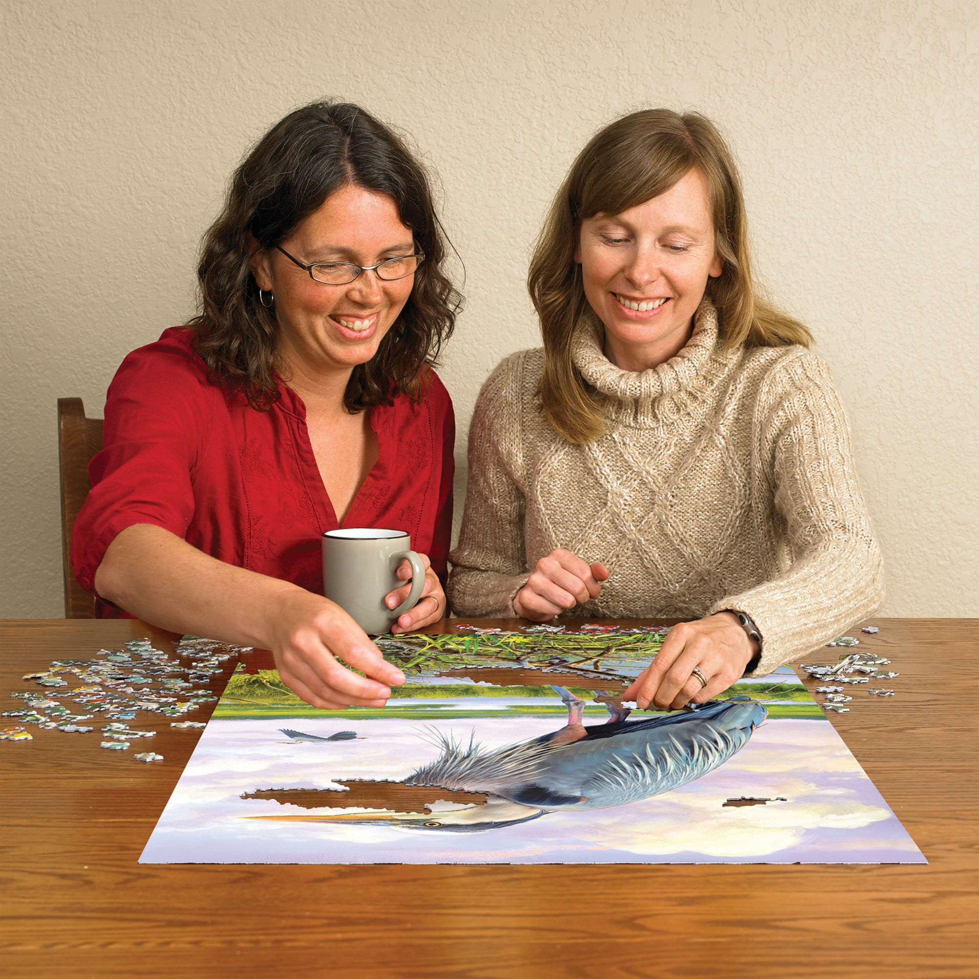 Cobble Hill 1000 Piece Puzzle: Heron - Reference Poster Included, High Quality Jigsaw, Earth Friendly Materials