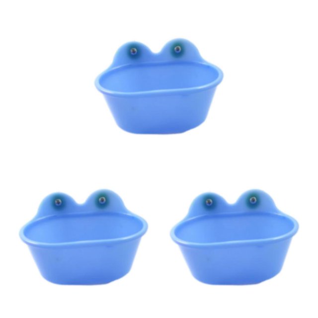 ZheElen Plastic Durable Construction And Multifunctional Bird Bathtub For Pet Bird Easy To Mirror blue 3Set