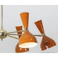 thumbnail image 3 of Stilnovo Style Diabolo Mid Century Modern Italian Sputnik Brass Chandelier, Handcrafted Custom 6 Arm 12 Light Ceiling Pendant Light Fixture, 3 of 4