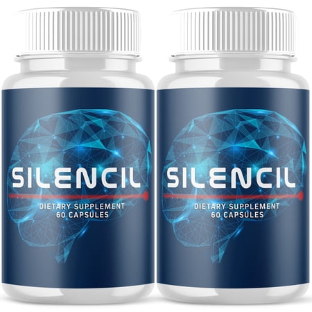 (2 Pack) Silencil for Tinnitus Supplement Pills, White Color and One Size - 120 Capsules
