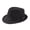 Black, variant on Unisex Elegant Braided Wide Brim UV Protection Panama Hat Fashion Accessories,Dark Khaki