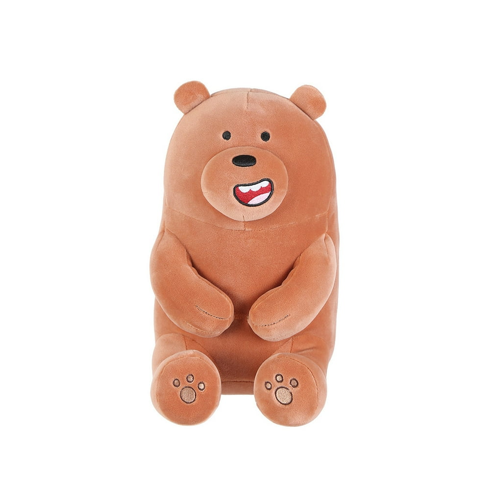 MINISO We Bare Bears Lovely Sitting Stuffed Plush Grizzly, Soft Toy for