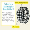 thumbnail image 4 of Country Brook Petz® 1 1/2 inch Black & White Buffalo Plaid Martingale Dog Collar, Medium, 4 of 7