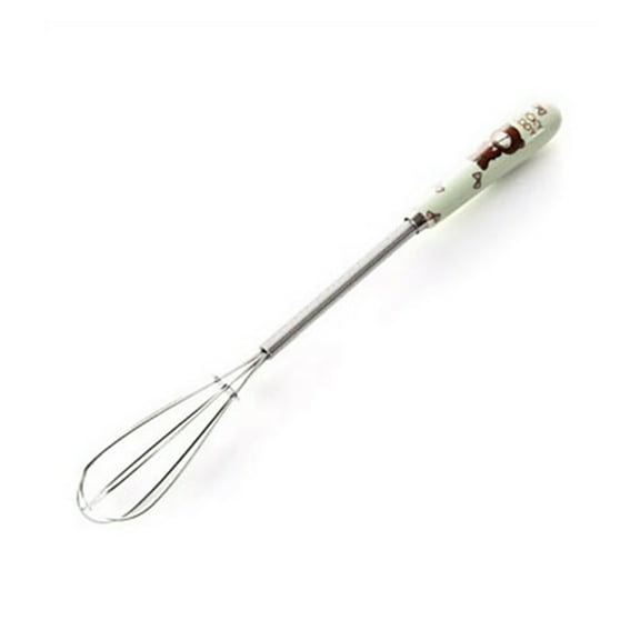 Farfi Wire Whisks Manual Clean Easily Stainless Steel Manual Mini Agitator Kitchen Egg Mixer for Kitchen (Blue)