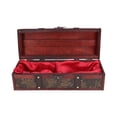 thumbnail image 1 of Caja de vino de madera, caja de botellas de Alcohol con patrón impreso de estilo Retro europeo para almacenamiento de vino, embalaje de regalo, 1 of 5
