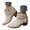 White, variant on Women Ankle Boots Round Toe Tassel Short Booties Suede Dress Western Shoes with Side Zippers