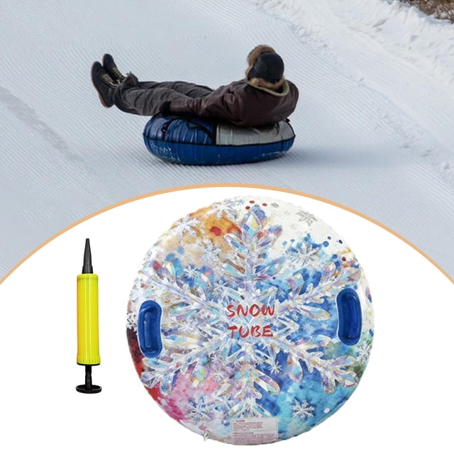 Tubo de nieve inflable para exteriores, trineo inflable para juegos, vacaciones, regalo de cumpleaños Flor de hielo