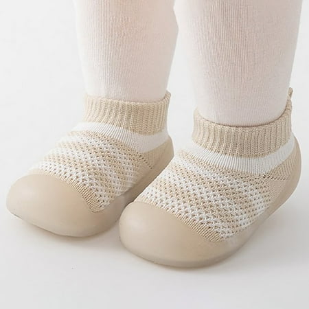 

Sock Shoes Non- Baby Walking Socks Breathable Lightwewight Soft Sole Rubber Cotton Toddler Shoes Birthday Gifts for Girls 18-24 Months