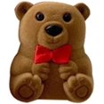thumbnail image 1 of Veeki Mini Bear Display Box Flocking Cute Space Saving Jewelry Storage Case, Small Lightweight Jewelry Storage-051603, 1 of 5