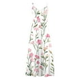 thumbnail image 5 of Odbmxy Maxi Dresses for Women Plus Size Sleeveless Sundresses for Women 2025 Plus Size Fairy V-Neck Loose Floral Dresses,Pink XL, 5 of 5