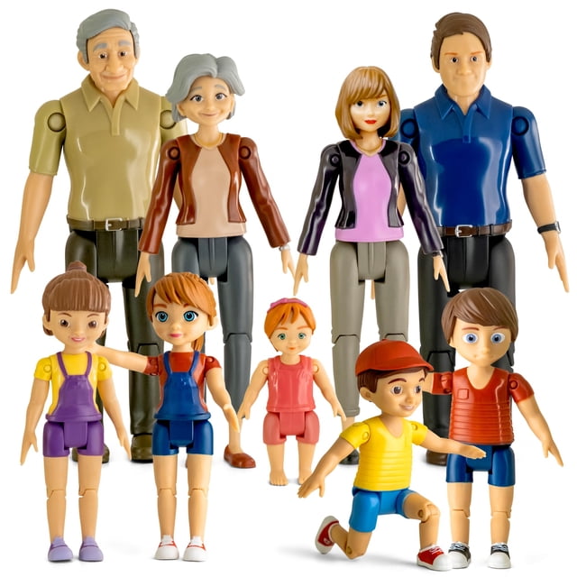 Set Tomleon de Dollhouse People Play con 9 figuras articulables