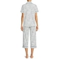 thumbnail image 2 of Secret Treasures Women's Plus Traditional Short Sleeve Notch Collar Pajamas Set, 2 of 6