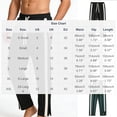 thumbnail image 3 of CLOISE Mens Trousers with Pockets Drawstring Mid Waist Straight Leg Long Pants Elastic Waist Color Block Baggy Travel Vacation Outfits Black M, 3 of 6