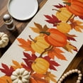 thumbnail image 2 of Thanksgiving Pumpkin Table Runner, Autumn Thanksgiving Kitchen Dining Table Decoration for Home Party Decor 13x90 Inches, 2 of 9