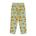 thumbnail image 3 of Lsque White Polka Dot Sunflower Print Women's Pajama Pants, Lounge Pant - Comfortable Home Wear,Elastic Waistband, Stylish Design-XX-Large, 3 of 9