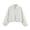 White, variant on SBYOJLPB Women's Polka Dot Coat Trendy Turndown Collar Long-sleeved Outwear with Zipper and Pockets