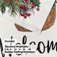 thumbnail image 5 of Sm:)e Welcome Holly Red Berries Garden Flag 12x18 Inch Double Sided Outside, Winter Christmas Farmhouse Yard Outdoor Decorative Flag, 5 of 8