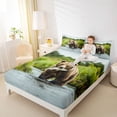 thumbnail image 4 of Homewish Safari Bear Twin Sheet Set (3-Piece) Rustic Fish Hunting Fishing Decor For Boys Teens, 4 of 7