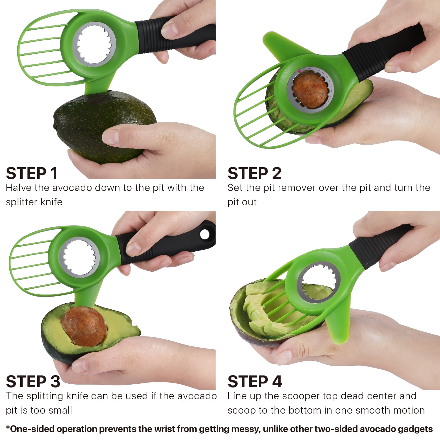 Kreative Kitchen 2 Sets 5 in 1 Avocado Slicer Avocado Masher Spoon, Seed Remover Peeler Pitter Kitchen Cooking Multi Tool, Guacamole Masher Splitter