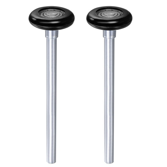2 Packs 1.8" Nylon Garage Door Rollers for 2" Track, 7" Stem Garage Door Wheels, 6200zz Bearing 8 Balls, Black