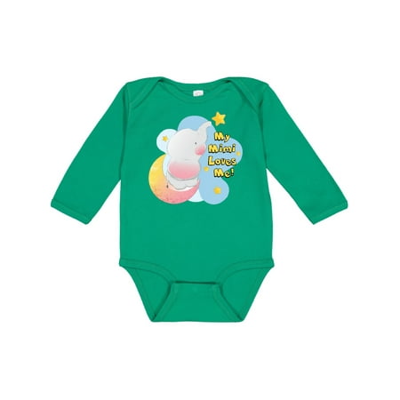 

Inktastic My Mimi Loves Me Gift Baby Boy or Baby Girl Long Sleeve Bodysuit