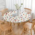 thumbnail image 3 of Pioneer Flower Floral Print Pattern Round Fitted Tablecloth with Elastic Edge,Dining Table Cover Waterproof,Outdoor Round Tablecloth for Camping,Dining,Indoor and Outdoor, 3 of 7