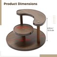 thumbnail image 4 of 3-Tier Wooden Desktop Organizer, Vertical Space-Saving Makeup Perfume Coffee Mug Display Shelf, Bathroom Vinity Kitchen Storage Rack, Easy Assembly Wood Stand, 7.9 x 7.9 x 4.9 in, 4 of 5