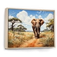 thumbnail image 2 of Designart "Stroll Savannah African Wall art II" African Floater Framed Canvas Art Print, 2 of 7